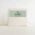 Box of 111 Blend tea with 'NLCR' branding on a white background