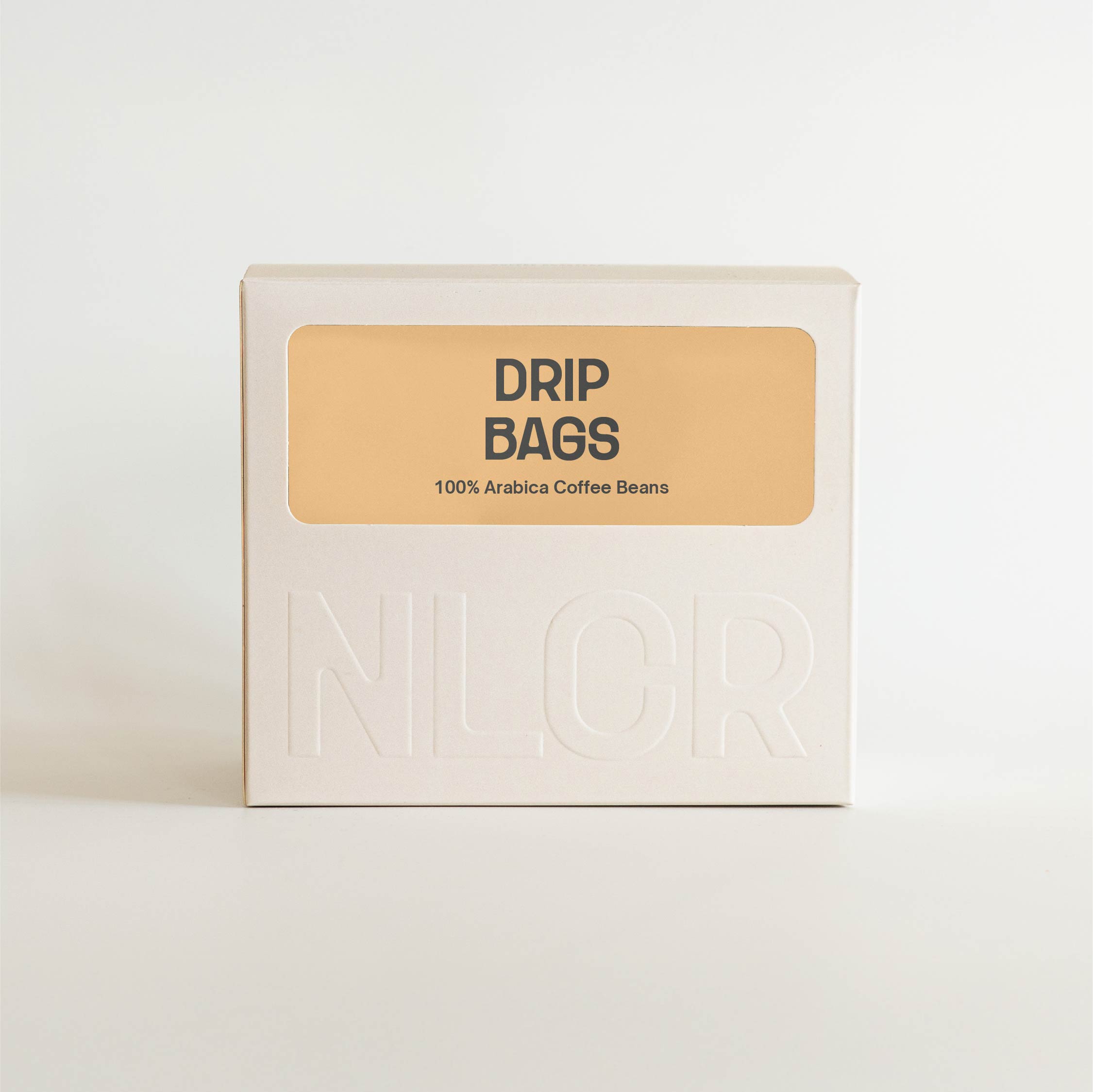 Box of NLCR drip bags specialty coffee on a white background